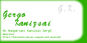 gergo kanizsai business card