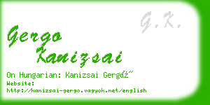 gergo kanizsai business card